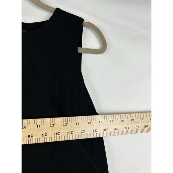 Donna Karan New York Women's Size 4 Keyhole Sheath Dress Black Midi MRSP $139 - Picture 5 of 16